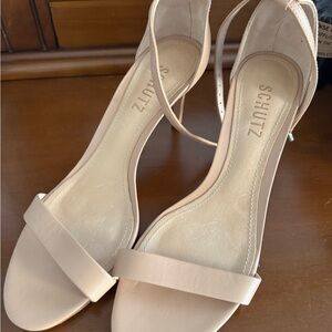 SCHUTZ Women's Cream Strappy Heels